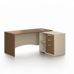 نيو نيرا مكتب 160 سم بني وودي