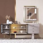 جاليا كونسول مع مرآة كريمي وودي