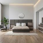 هيبي طقم غرفة نوم رمادي 180×200 سم 6 قطع وودي