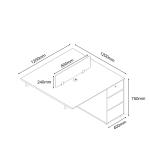 الارا قواطع نفرين تمديد 120 سم وودي