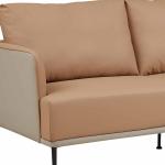 بلوم كنب استقبال مكتبي ثلاثي جلد فاخر بني وودي