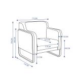 إكال كنب مكتبي فردي بني وودي