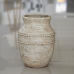 مركن أشجار فخار بيج طويل وودي