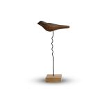 تحفة تمثال الطائر الخشبي ضغير وودي