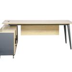 Nago Office 200cm 2 Pieces Grey Wood