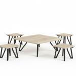 كالم طقم طاولات أرضية للمجالس 5 قطع