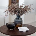 طبق سيراميك أبيض وودي