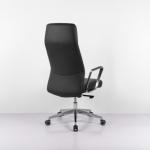 ايثان كرسي إداري فاخر جلد أسود بمسند ظهر عالي