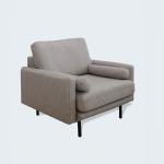 تورينو كنب فردي جلد بيج غامق  وودي