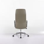 ايثان كرسي إداري فاخر جلد بني فاتح بمسند ظهر عالي