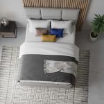 بيلارو سرير رمادي 160×200 سم وودي