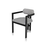 بادوفا كرسي رمادي قماش وودي