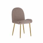 لونا كرسي قماش بني و أرجل ذهبية