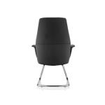 ليدر كرسي زوار متحرك بمسند ظهر متوسط وودي