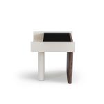 بونتي طاولة جانبية كريمي وودي