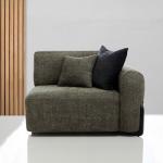 فيولا كنب يد يمين فردي أخضر وودي