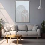 لوحة أشجار النخيل 80*120 وودي