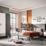 تريند سرير كحلي قماش 120×200 سم وودي