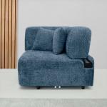 فيولا مقعد زاوية فردي أزرق وودي