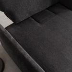 نورا كنب ثلاثي 230 سم رمادي غامق وودي