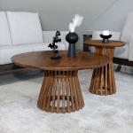 روستيك طقم طاولة شاي 3 قطع