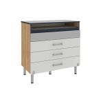 نيكساس تسريحة بأدراج رمادي وودي