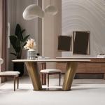 مونا طاولة طعام 240 سم بدون كراسي وودي