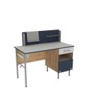 نيكساس مكتب مع رف رمادي 120 سم وودي