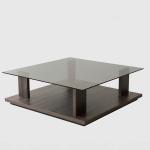 بيتي طاولة قهوة زجاج 120سم وودي