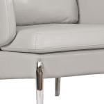 جون كنب مكتبي جلد رمادي وودي