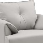 ايرا كنب فردي جلد رمادي وودي