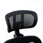 كرسي مكتب أسود بمسند للرأس وودي