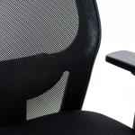 كرسي مكتب أسود بمسند للرأس وودي