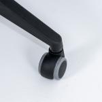 نيتشر كرسي مكتب أسود دوار متحرك بدون مسند رأس وودي