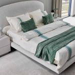 كشمير طقم غرفة نوم راقي كريمي 180×200 سم 7 قطع وودي