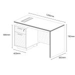 أومادا مكتب 120 سم وودي