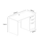 نيو نيرا مكتب 120 سم بني وودي