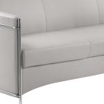 زها كنب مكتبي 3 مقاعد 179 سم رمادي وودي