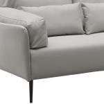 فينا كنب مكتبي ثلاثي رمادي وودي