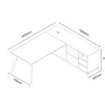 الارا مكتب 140 سم وودي