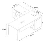 ميامي مكتب 160 سم وودي