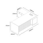 نورو مكتب 160 سم وودي