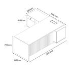 نورو مكتب 180 سم وودي