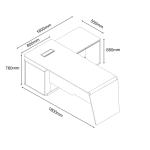 تنلى مكتب 180 سم وودي