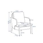 جون كنب مكتبي جلد رمادي وودي