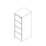 خزانة ملفات 4 أدراج  حديد بيج وودي