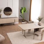 روزيتا طاولة طعام 208 سم بدون كراسي وودي