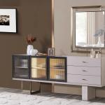 جاليا كونسول مع مرآة كريمي وودي