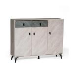 أليتا دولاب أحذية خشب رمادي 3 أبواب