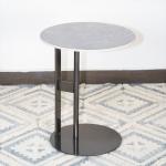 جلوري طاولة خدمة بسطح بورسلان رمادي وودي